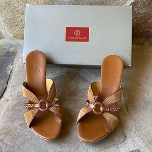 Women’s Cole Haan golden Kenna slide heels